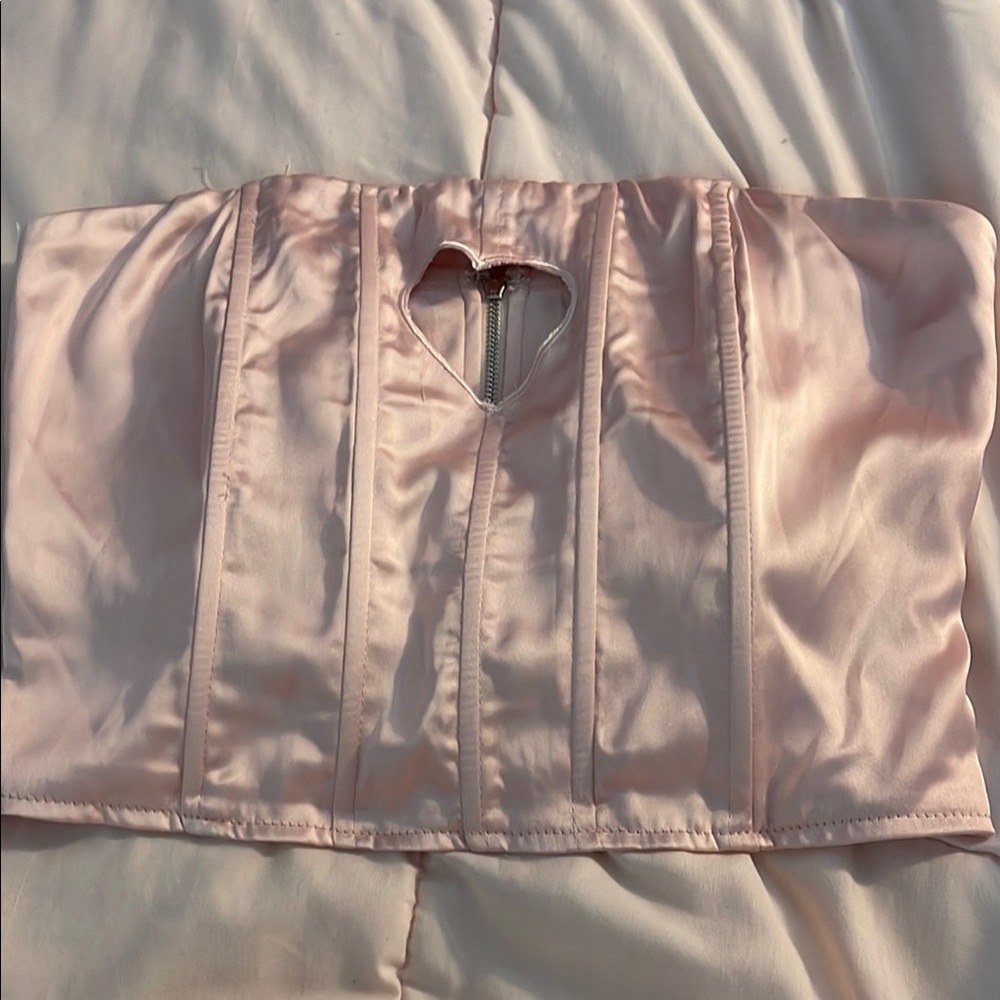 Elegant Pink Satin Women's Top